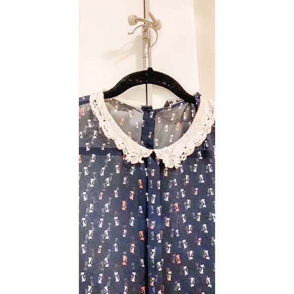Zara cat print top size S - Picture 2 of 5